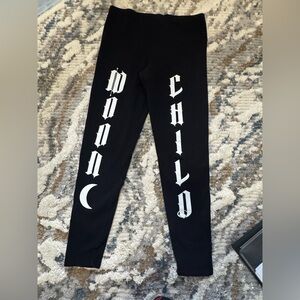 Stylish Black 'Moon Child' Women's Leggings